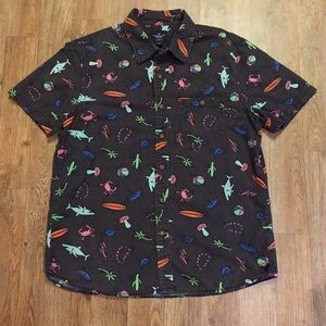 Short Sleeved American Eagle Button-Up
